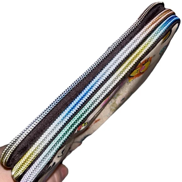 Tsum Tsum Disney’s Characters Beige Waterproof Clutch Wristlet Hong Kong Bag - Picture 6 of 8